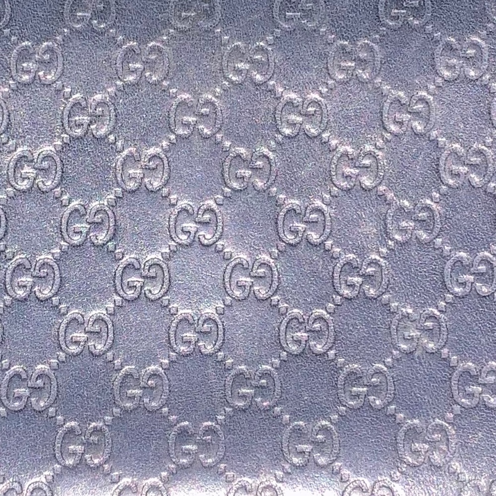 Gucci Dark Blue Embossed GG Zip Wallet - Picture 7 of 7